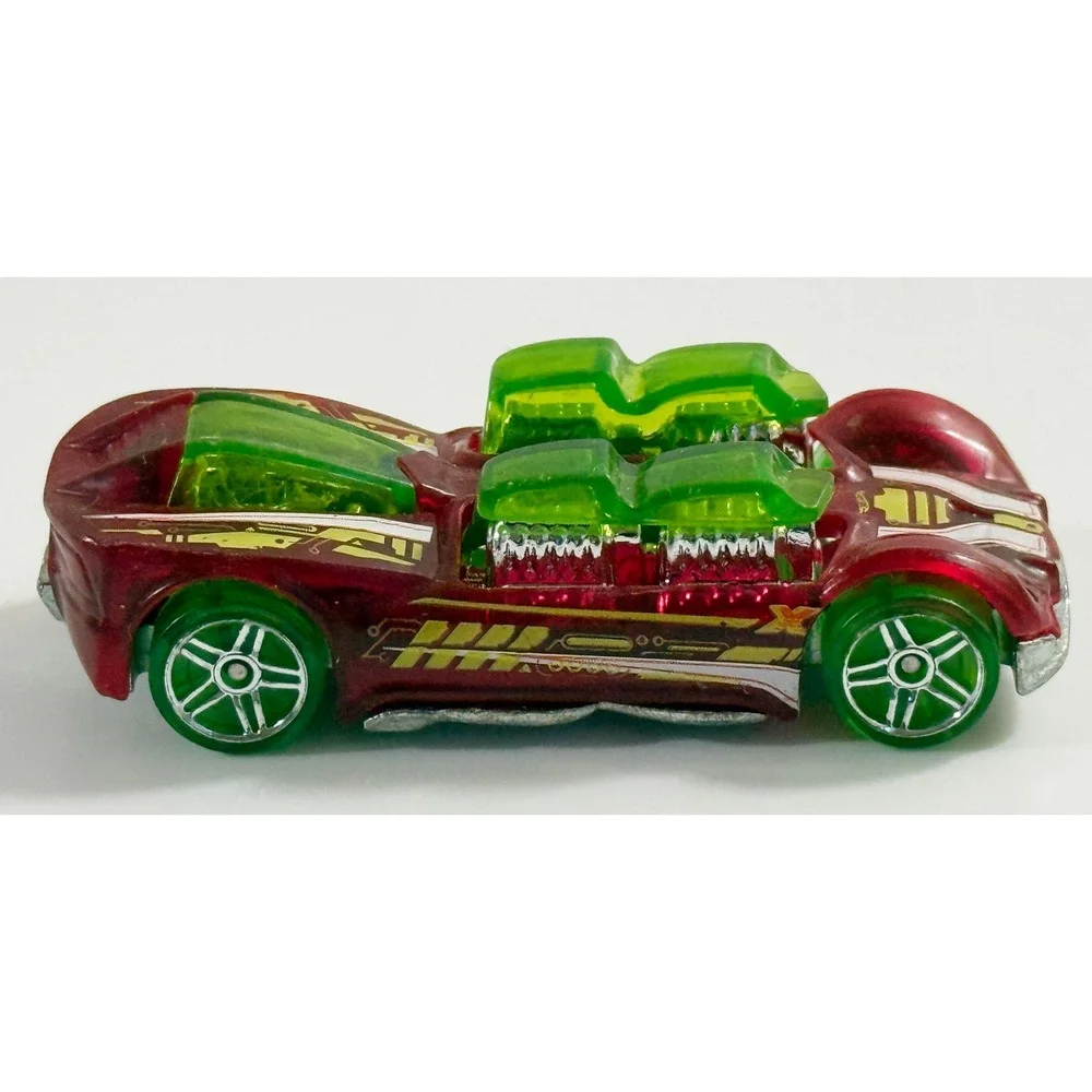 Hot Wheels What-4-2‎ Toy Car Unisex 1:64 Burgundy Translucent Green X-Raycers